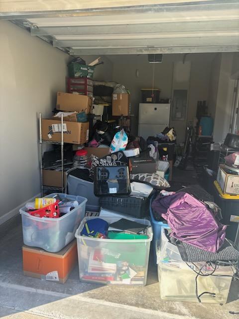 Garage before cleaning